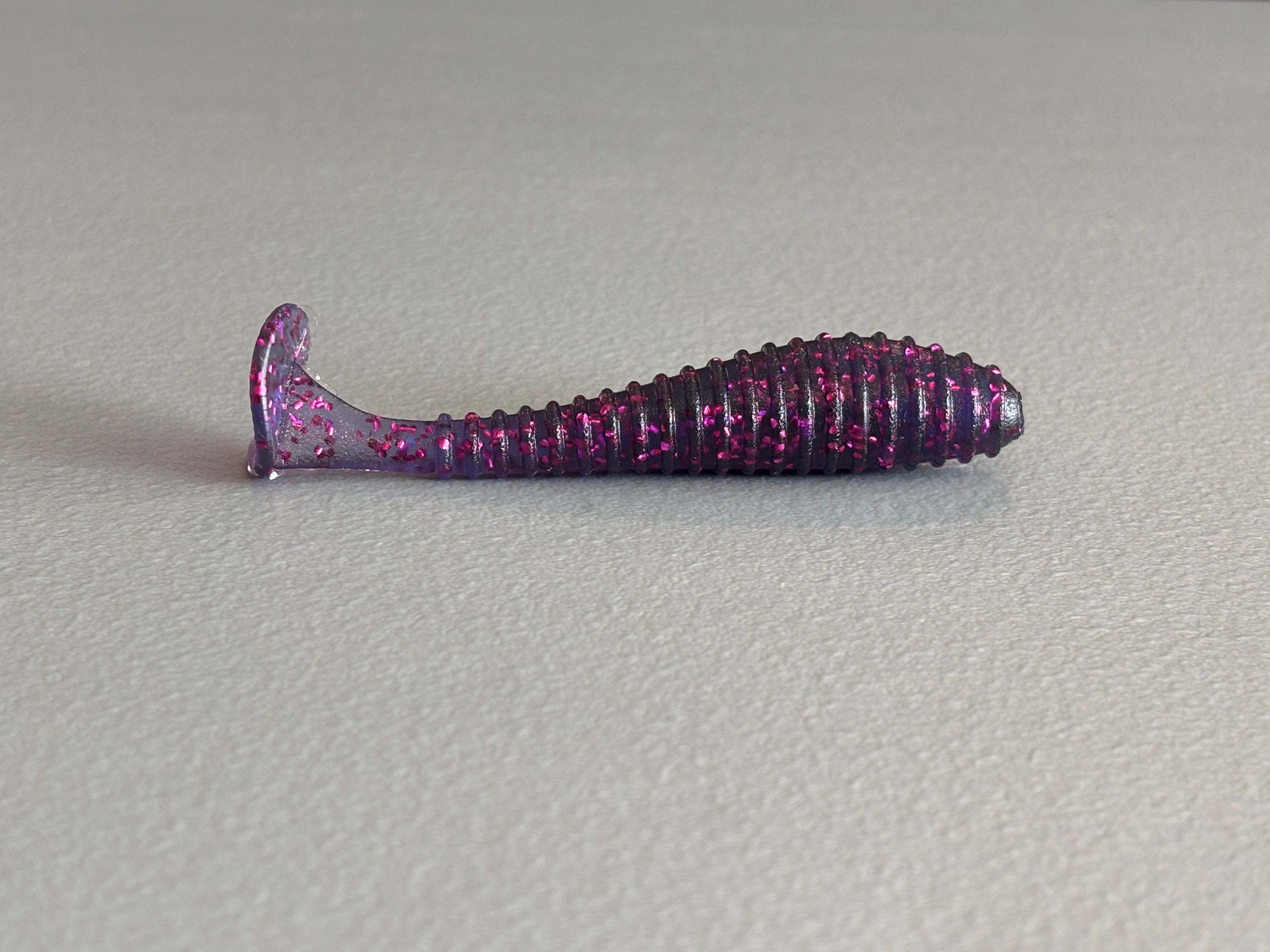 Swimbait 3-1/2” Ripper- FL Grape 9 per pack- coffee scent