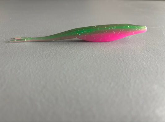 Fluke 5-1/2”- Nuclear Chicken 10 per pack- shrimp scent