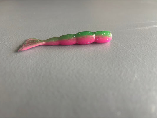 Shrimp 3”- Nuclear Chicken 8 per pack- shrimp scent